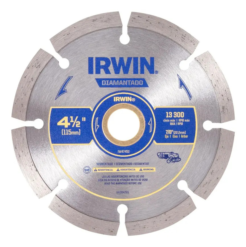 IRWIN IW47452 — Disco Diamantado Segmentado 4-1/2" X 7/8"