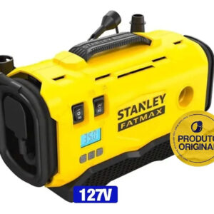 STANLEY SCE520-BR — Inflador de AR 20V Max* LI-Ion sem Bateria e Carregador Bivolt (Entrada 20V - 12VCC - Bivolt)