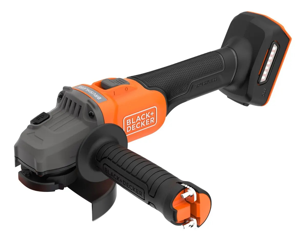 Black+decker BCG6L8B-B2 — Esmerilhadeira Angular 4-1/2" (115MM) 20V Max* LI-Ion sem Bateria e Carregador