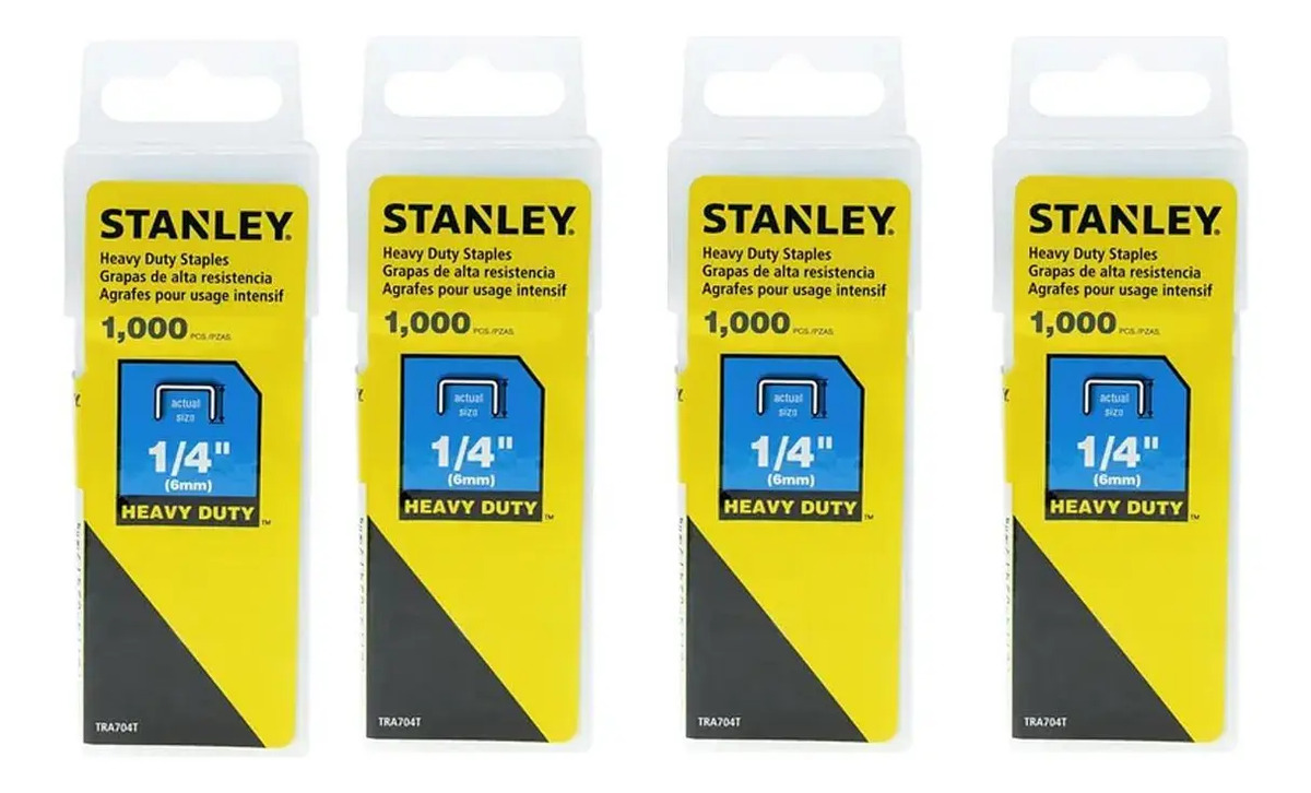 STANLEY TRA704T — Grampos Trabalho PESADO1/4" 1000PC