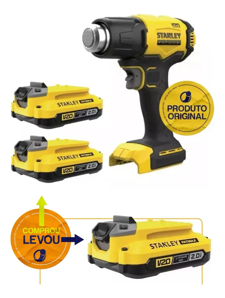 STANLEY SCX530-B2 — Soprador Térmico 20V Max* LI-Ion sem Bateria e Carregador V20
