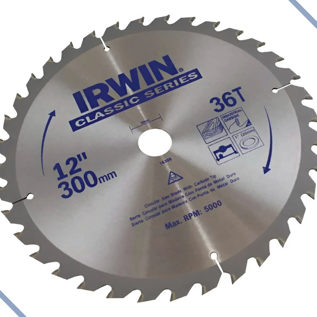 IRWIN IW14308 — Serra Cir-Cortes Rápidos 300MM X 36D X 30MM