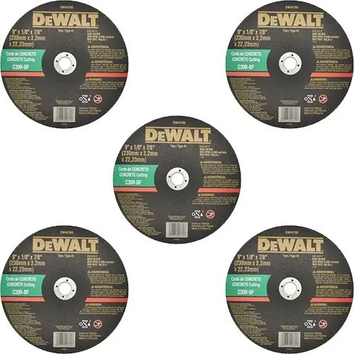 DEWALT DW44780 — Disco de Corte P/ Concreto 9" X 3,2MM X 7/8''