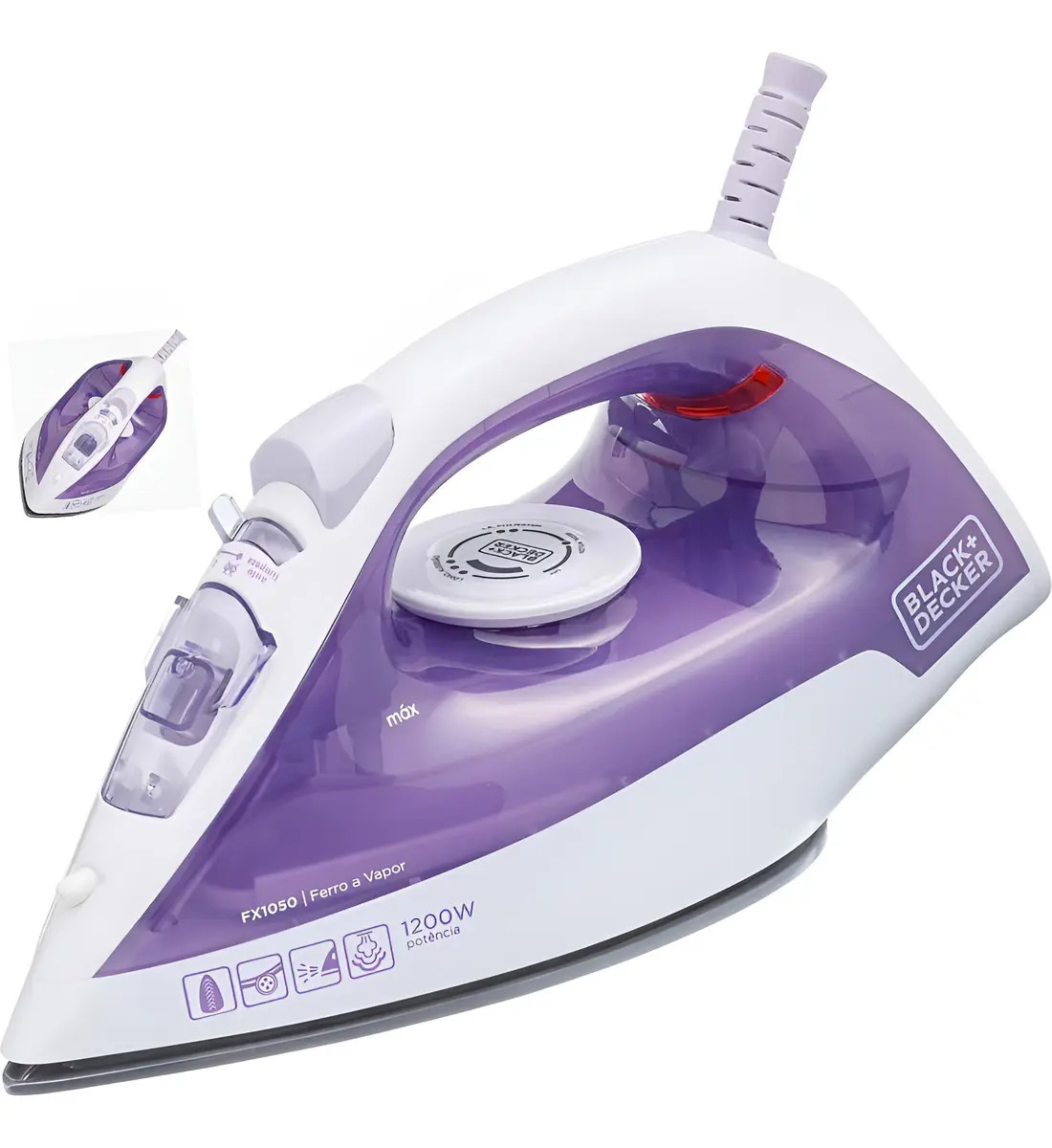 Black+decker FX1050-B2 — Ferro a Vapor C/ Base Antiaderente 220V
