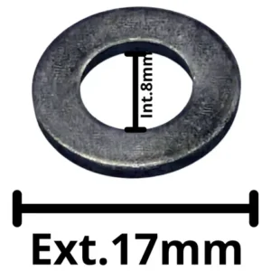 Arruela Lisa Metrica 8MM Polido
