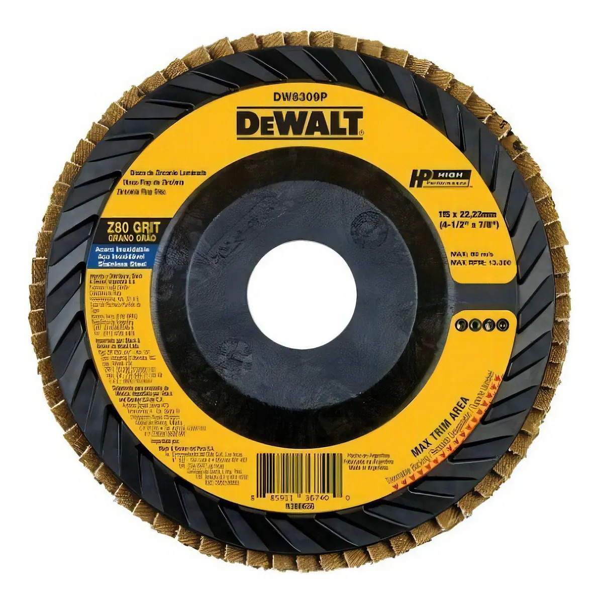 DEWALT DW8324P-BR — Disco Flap Plástico Reto 7" X 7/8" Z 80