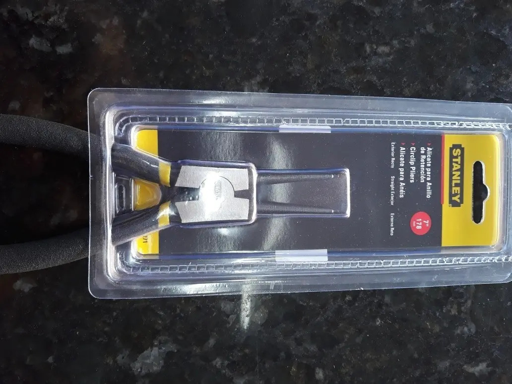 STANLEY 84-271LA — 7"ALICATE P/Aneis Externos Bico Reto