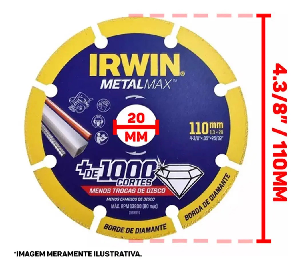 IRWIN Diam Corte Metalmax AG 4-3/8" X 3/4"