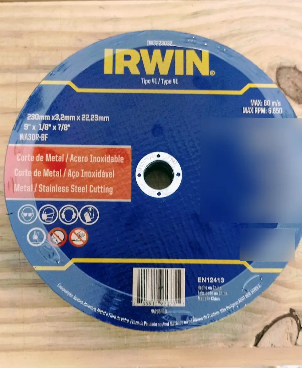 IRWIN IW3223032 — Disco de Corte INOX 230 X 3,2 X 22,2MM