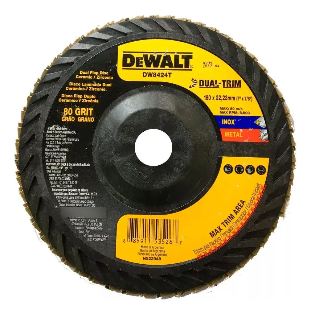 DEWALT DW8424T — Flap Dual-Trim 7" X 7/8" G80