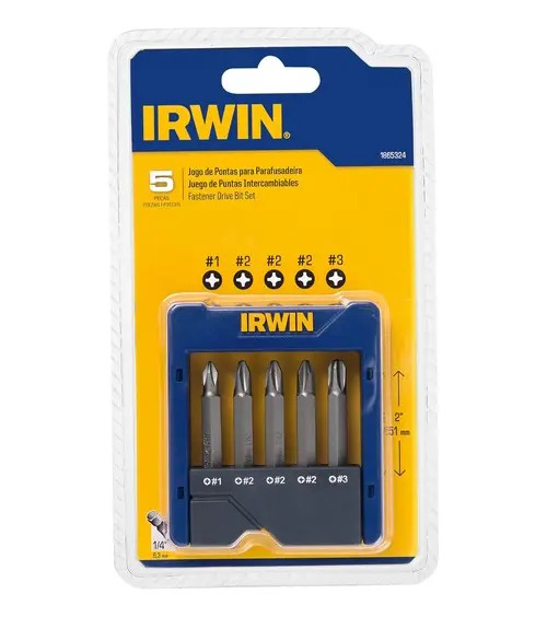 CJ Pwr Bit IRWIN 5 Pçs PH Etj