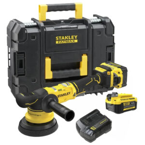 STANLEY SBE150M2T-BR — Politriz Roto Orbital 5" (127MM) 20V Max* LI-Ion Brushless 2 Bat 4AH (SB204) Carreg. Bivolt (SC400) e Maleta Pro Stack