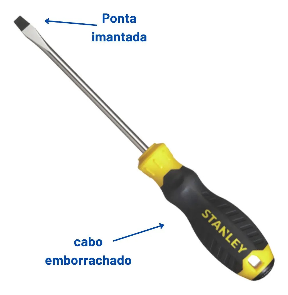 STANLEY STMT60833-840 — 5/16X10"CHAVE Emborrachada Cushiongrip™ Fenda Plana