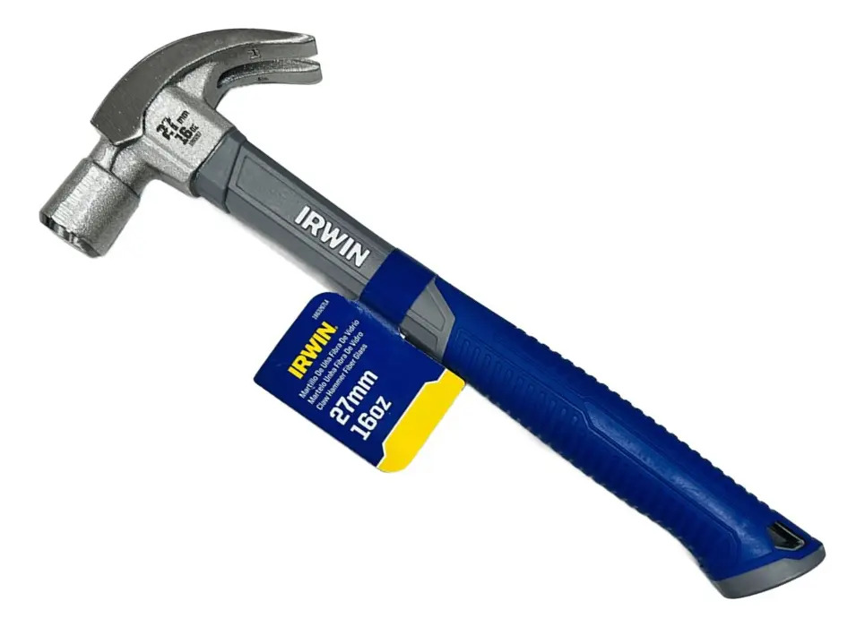 IRWIN 1863267LA — Martelo Unha 27MM Cabo Fibra de Vidro