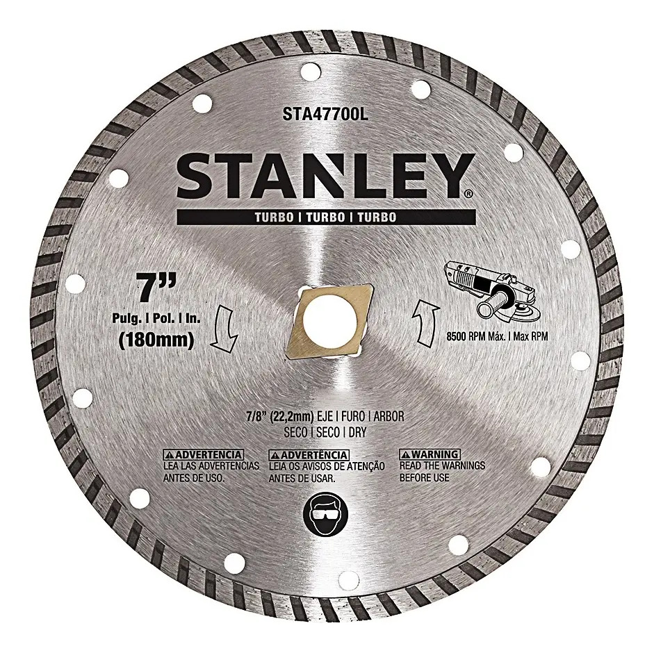 STANLEY STA47700L — Disco Diamantado 7" 180MM - Furo 22,2MM com Redutor para 20MM - Turbo