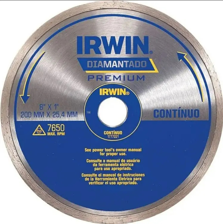 Disco Diam Liso IRWIN Prem 200 X 25MM