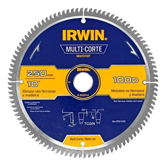 IRWIN 363021LA — Serra Cir Multicorte 250MM X 100D X 30MM