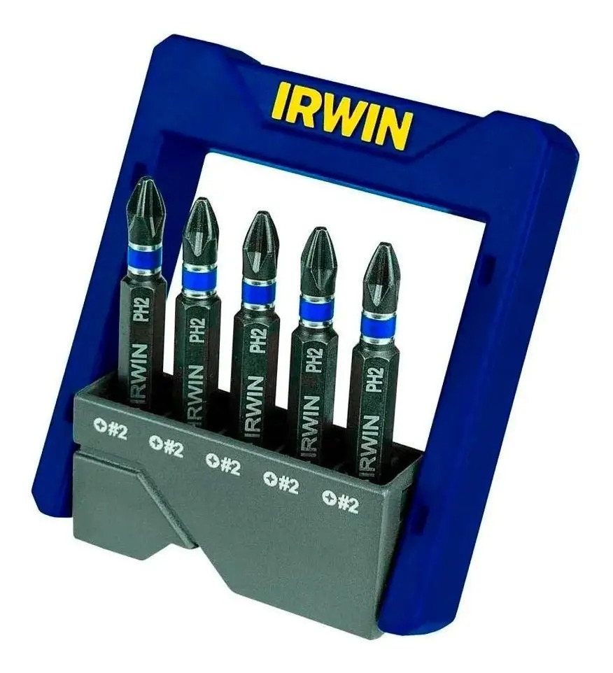 CJ Pwr Bit Impact IRWIN 5 Pçs PH #2 Etj