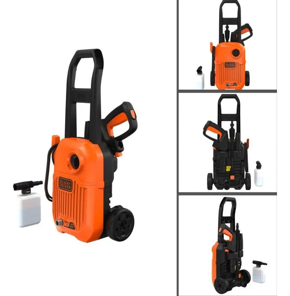 Black+decker BEPW1750-BR — Lavadora de Alta Pressão 1740 PSI, 1500W, C/ Rodas - 127V