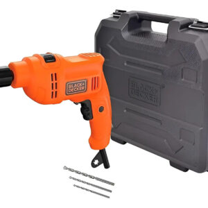 Black+decker BED710550K-B2 — Furadeira de Impacto 3/8" (10MM) 550W Velocidade Variável C/ 3 Brocas e Maleta 220V