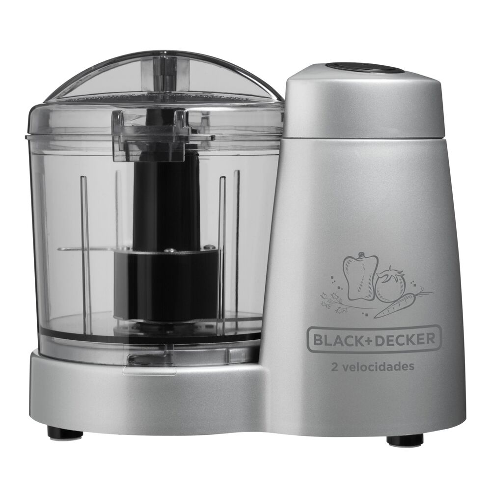 Black+decker HC32P-BR — Mini Processador, Pulsar, 2 Velocidades, Prata, 127V