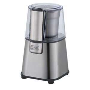 Black+decker MG200-BR — Gourmand Gris - Moedor de Grãos, Ajuste de Moagem com Botão Pulsar, Corpo e Lâmina em INOX, 127V