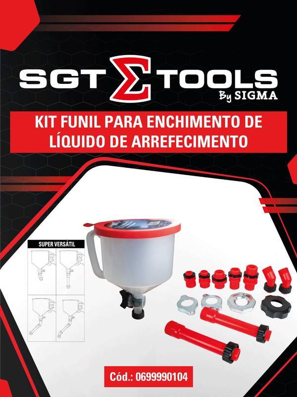 KIT Funil para Enchimento de Liquido de Arrefecimento
