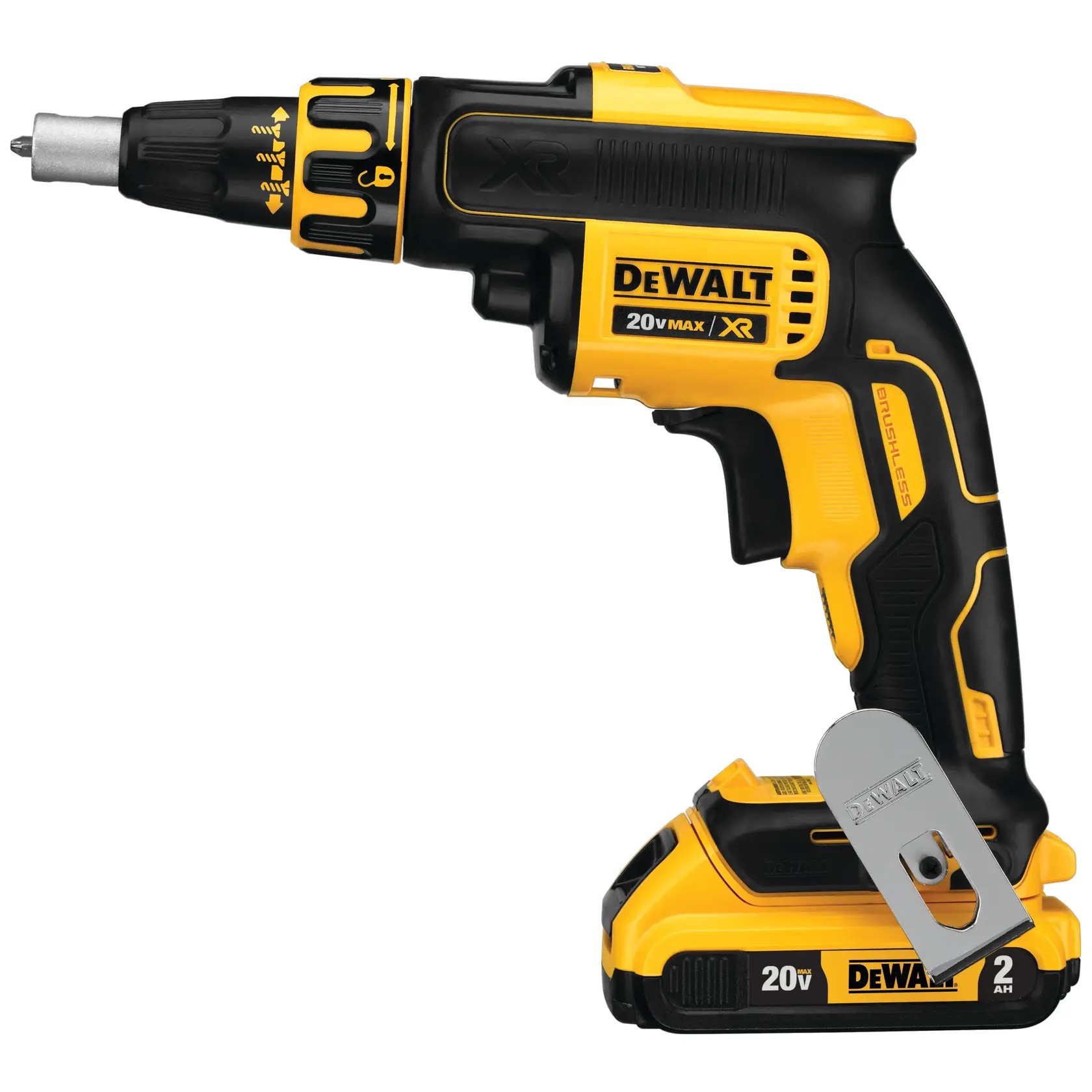 DEWALT DCF620D2-BR — Parafusadeira Drywall 1/4" (6,35MM) 20V Max* LI-Ion BRUSHLESS, 2BAT 2AH, (DCB203) Carreg 127V 4AH e Bolsa