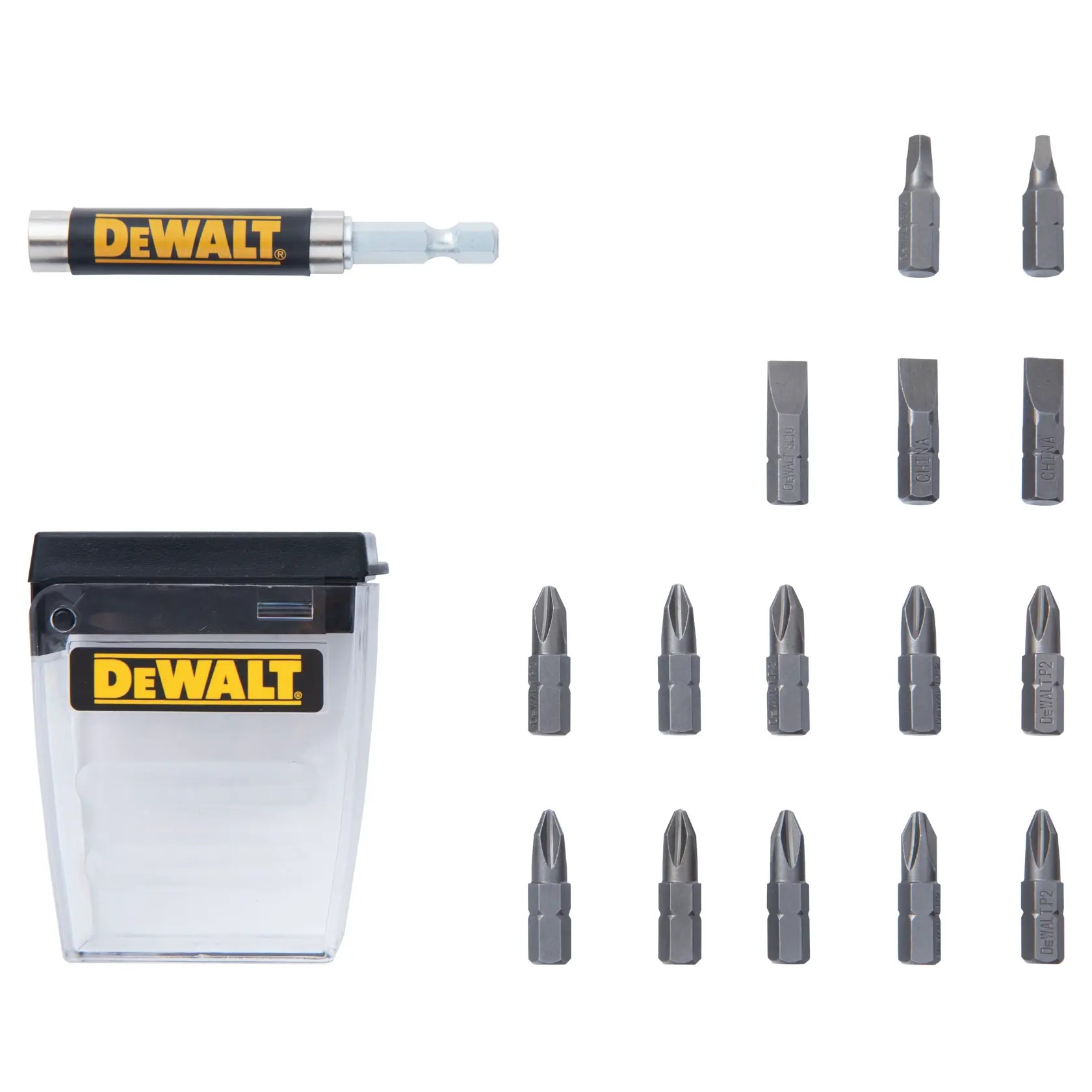DEWALT DW2053 — JG. 16 Pçs. Parafusar C/ Guia Magnética