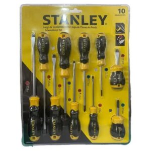 STANLEY STMT66676-840 — Jogo de Chaves de Fenda 10PCS - Cushiongrip™ STANLEY - Novo