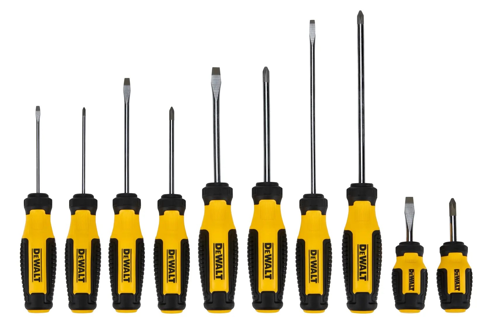 DEWALT DWHT65201 — Jogo Chaves de Fendas Grip C/ 10PCS
