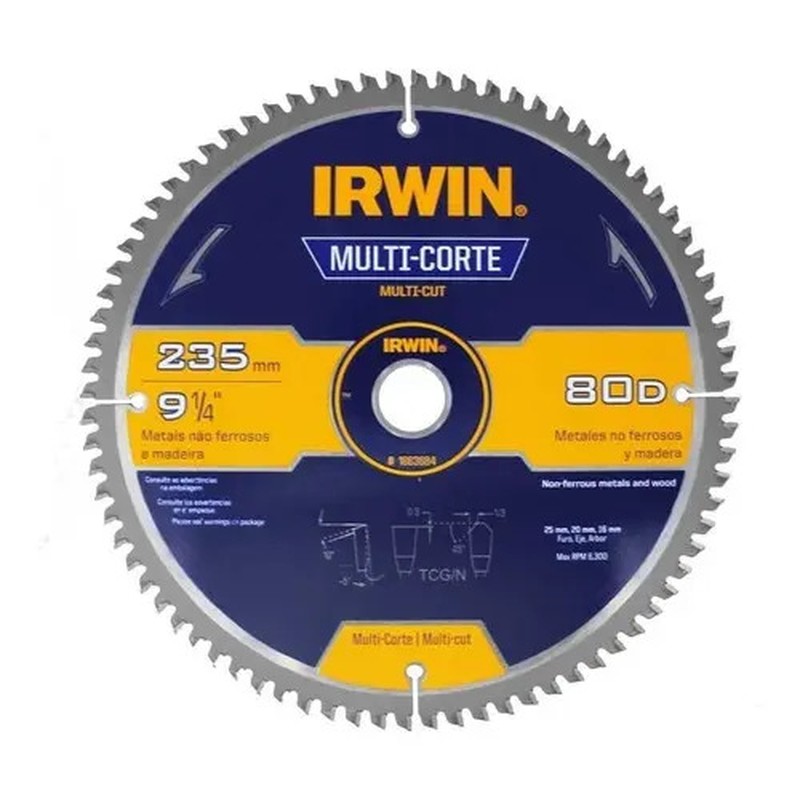 IRWIN Serra Cir Multicorte 235MM X 80D X 25MM
