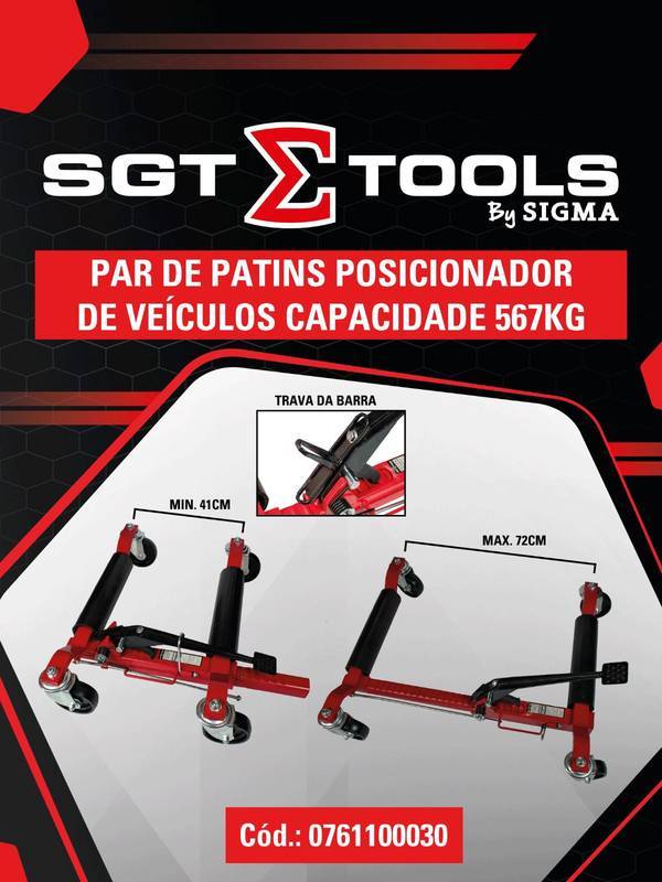 Par de Patins Posicionador de Veiculos Capacidade 567KG
