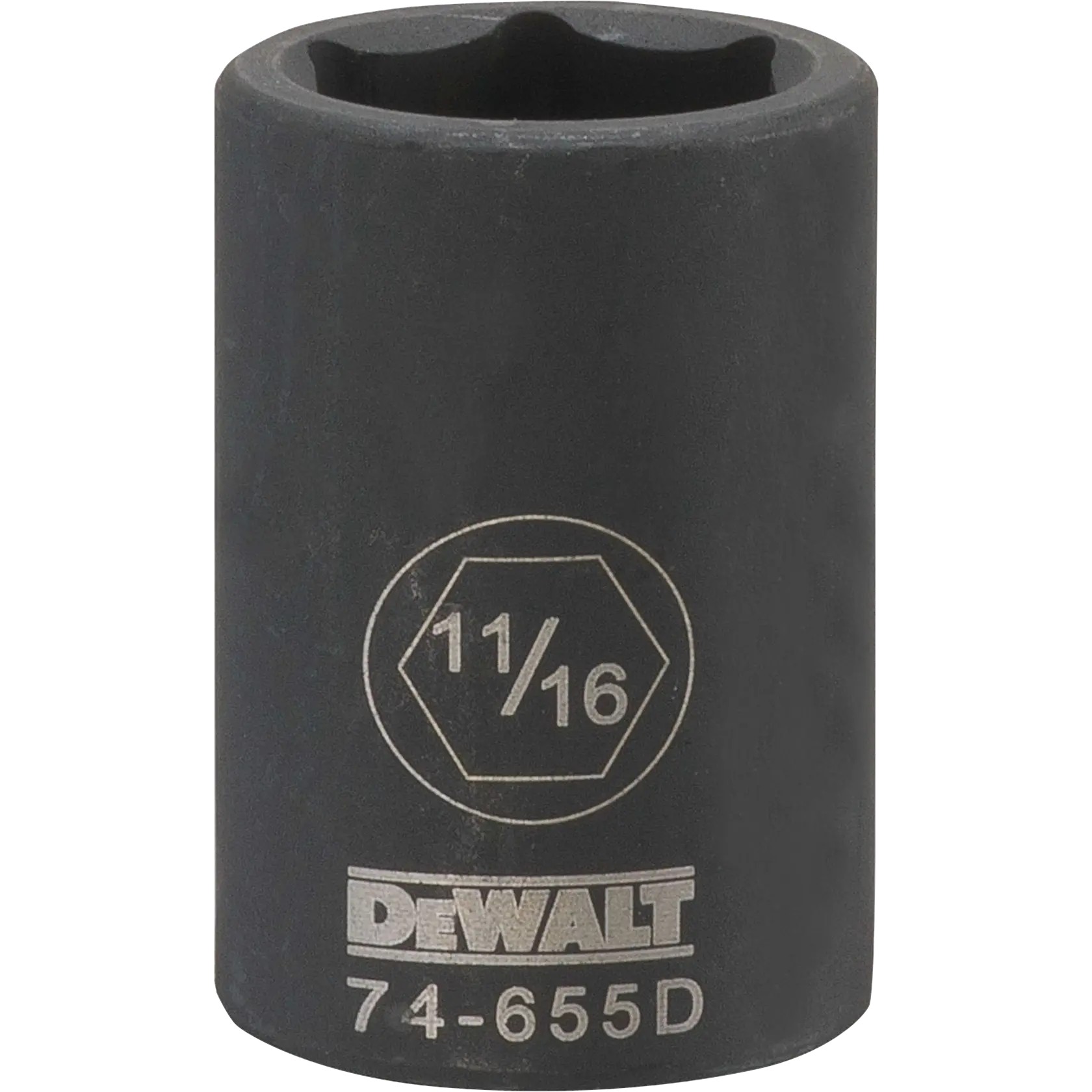 DEWALT DWMT74655OSP — Soquete de Impacto 1/2" Curto 11/16"