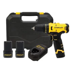 STANLEY SCH10D2K-BR — Parafusadeira / Furadeira de Impacto 3/8" (10MM) Íon de Lítio 12V Max* C/ 2 Bat (2AH), Carregador Bilvolt e Maleta