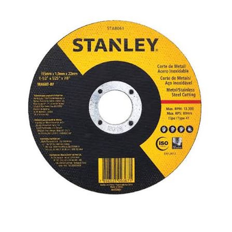 STANLEY STA6069 — Disco Corte Fino Met/Ino 230 X 2.5 X 22.2 MM