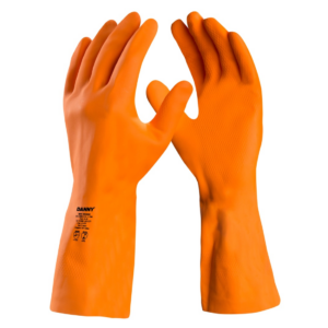Luva Latex 7/P - (Max Orange Reforcada)