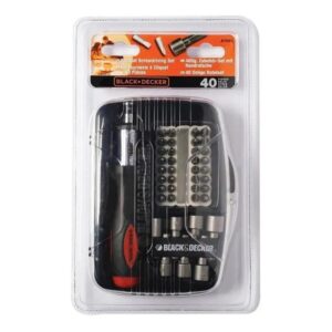 Black+decker A7062-XJ — CJ. para Parafusar 40 Peças com Chave Catraca